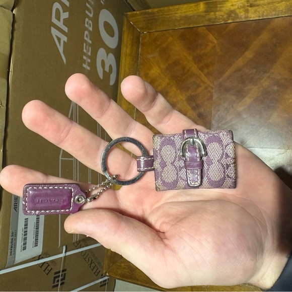 Coach Accessories - Vintage Coach Picture Frame Keychain Purple